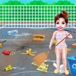 Baby Taylor Beach Cleaning Day