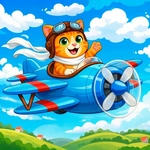 Cartoon Airplanes: Jigsaw Puzzles