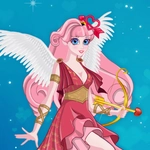 Cute Cupid is preparing for Valentine