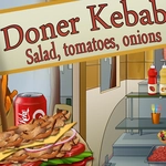 Doner Kebab: Salad Tomatoes Onions