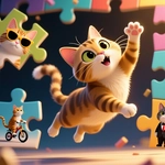 Funny Puzzle: Cats