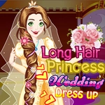 Long Hair Princess Wedding Dress up