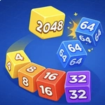 Snake 2048: Cube Merge
